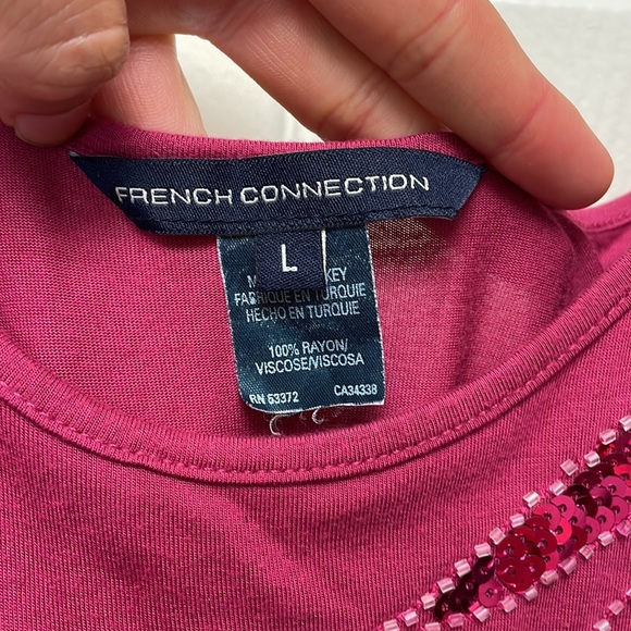 $2! 5 for $10 🔥 French Connection Tank Top Wine Purple Sz Large - Picture 4 of 6